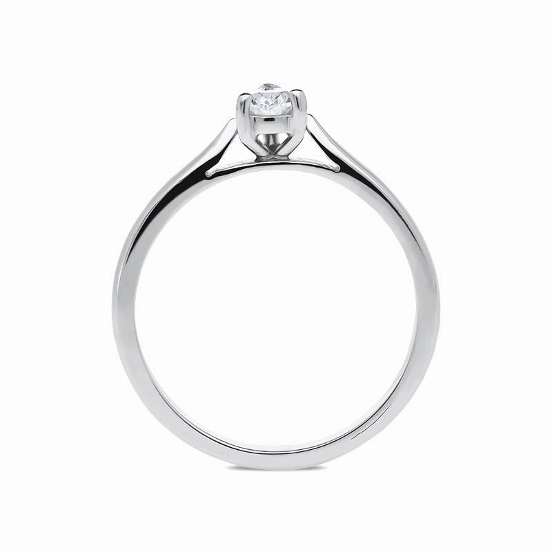 Platinum 0.40ct Diamond Pear Cut Solitaire Ring