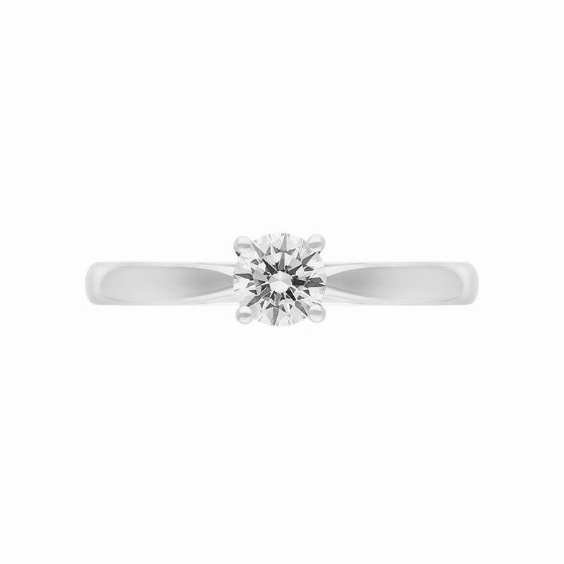 Platinum 0.40ct Diamond Round Brilliant Cut Solitaire Ring