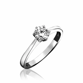 Platinum 0.40ct Diamond Solitaire Claw Set Ring