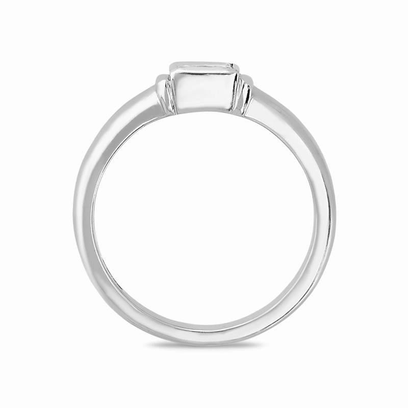 Platinum 0.41ct Diamond Princess Cut Solitaire Ring D
