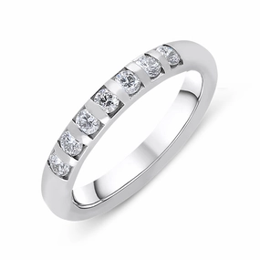 Platinum 0.42ct Diamond Brilliant Cut Wedding Ring