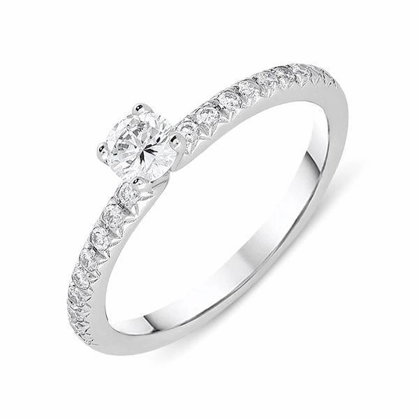 Platinum 0.44ct Diamond Brilliant Cut Ring