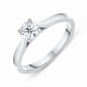 Platinum 0.50ct Diamond Brilliant Cut Solitaire Ring
