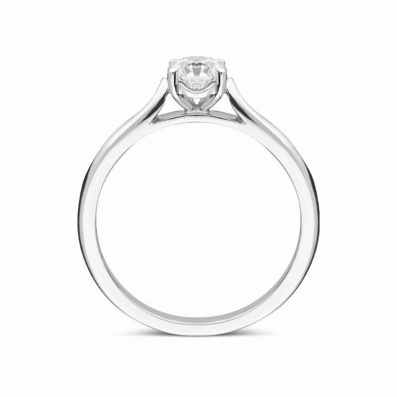 Platinum 0.50ct Diamond Brilliant Cut Solitaire Ring