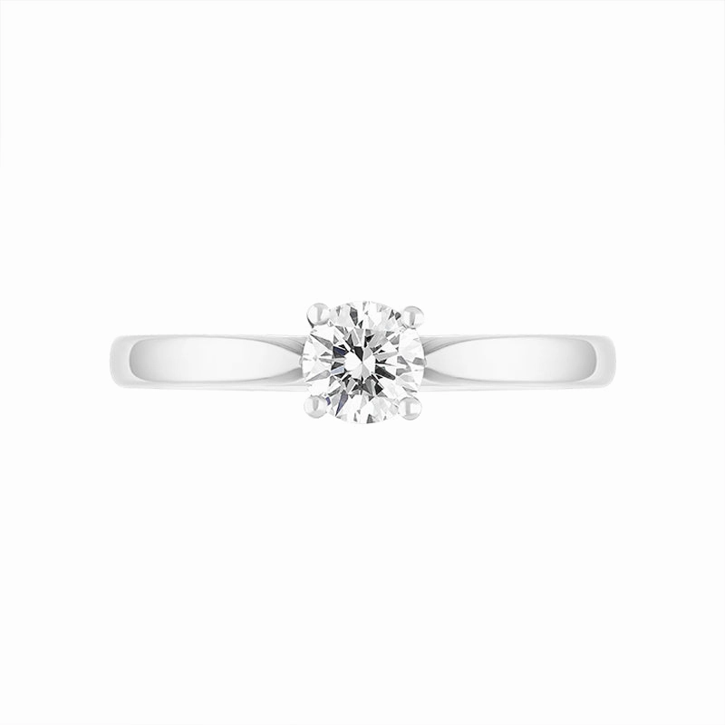 Platinum 0.50ct Diamond Round Brilliant Cut Solitaire Ring