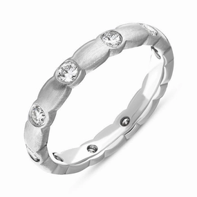 Platinum 0.50ct Diamond Satin Finished Ring
