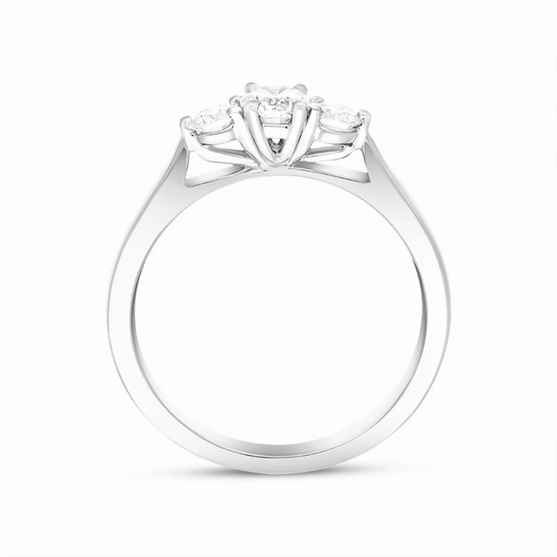Platinum 0.50ct Diamond Three Stone Ring