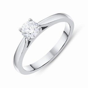 Platinum 0.51ct Diamond Brilliant Cut Solitaire Ring