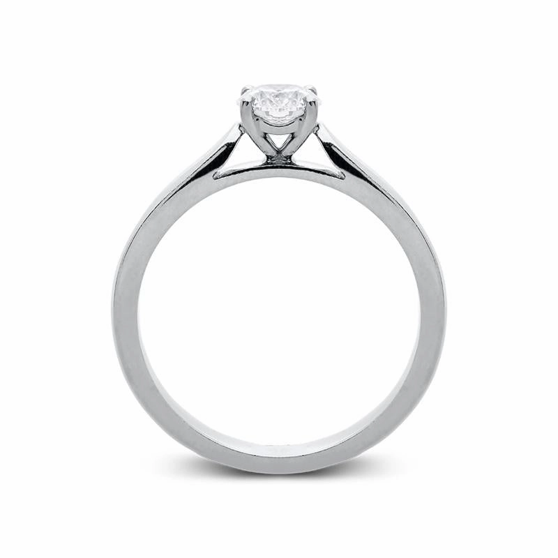 Platinum 0.51ct Diamond Brilliant Cut Solitaire Ring