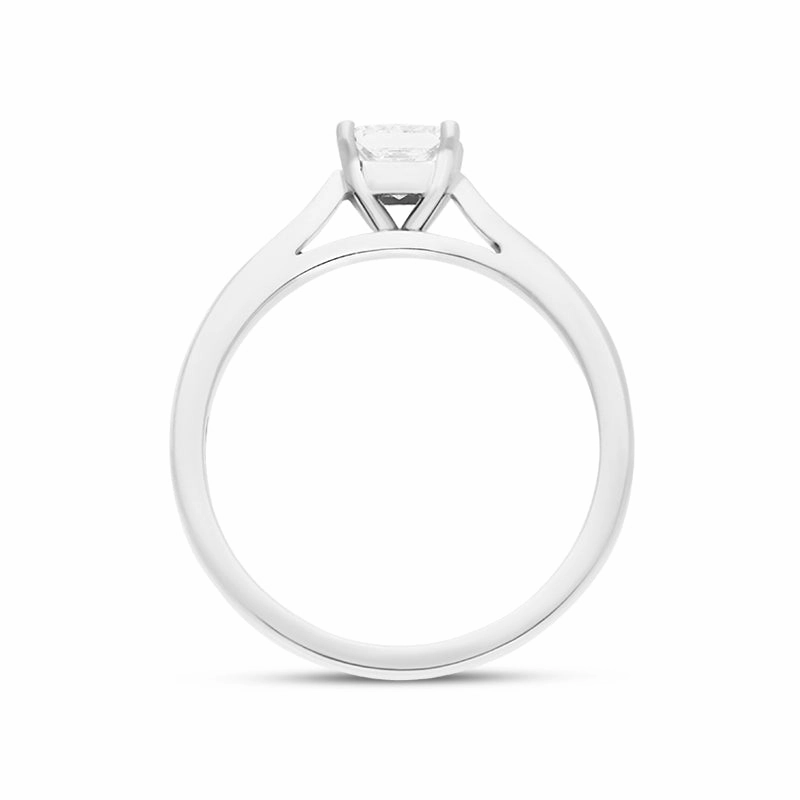 Platinum 0.51ct Diamond Princess Cut Solitaire Ring