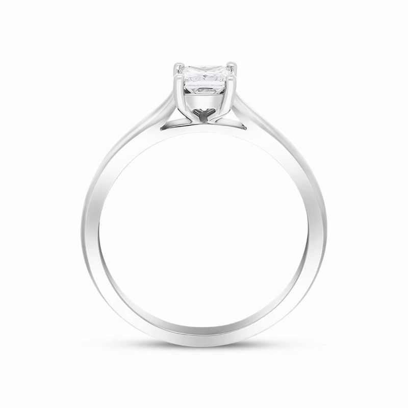 Platinum 0.52ct Diamond Princess Cut Solitaire Ring