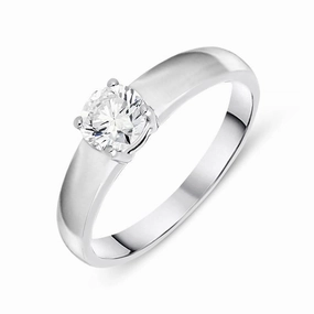 Platinum 0.53ct Diamond Brilliant Cut Solitaire Ring D