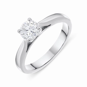 Platinum 0.60ct Diamond Brilliant Cut Solitaire Ring