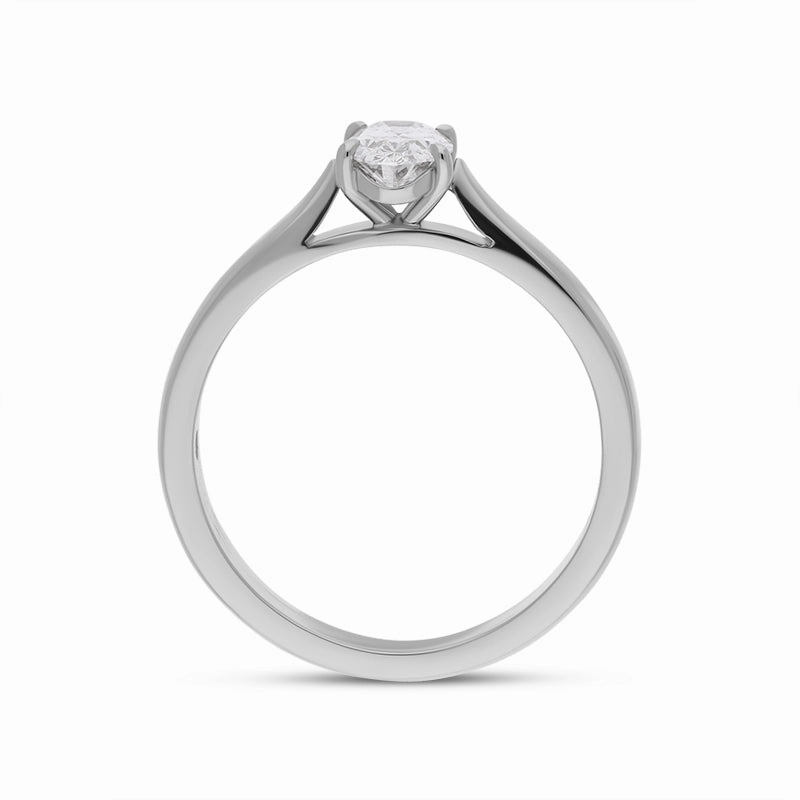 Platinum 0.60ct Diamond Oval Cut Solitaire Ring