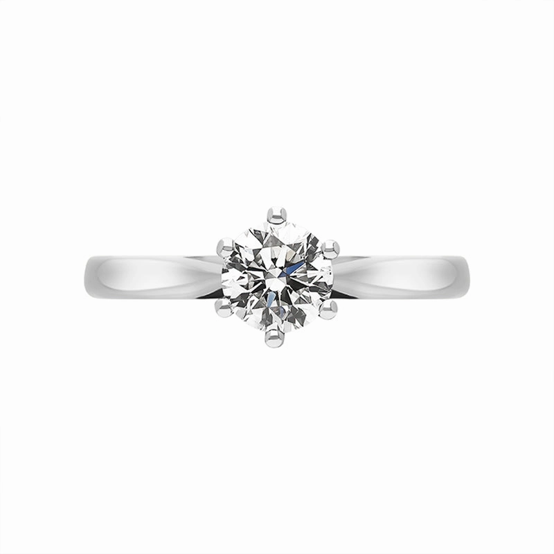 Platinum 0.60ct Diamond Round Brilliant Cut Solitaire Ring