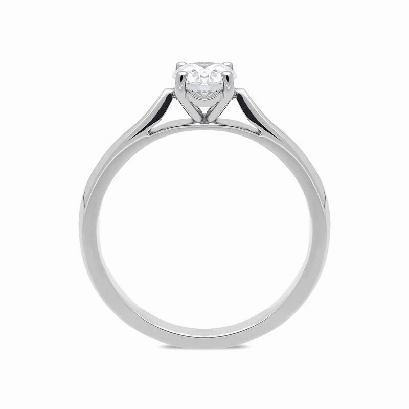 Platinum 0.66ct Diamond Brilliant Cut Solitaire Ring