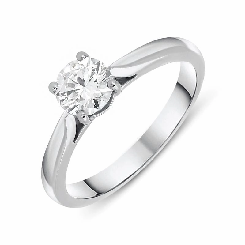 Platinum 0.66ct Diamond Brilliant Cut Solitaire Ring