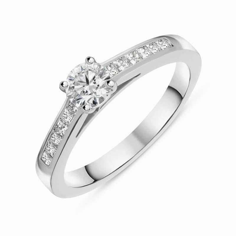 Platinum 0.68ct Diamond Brilliant Cut Ring