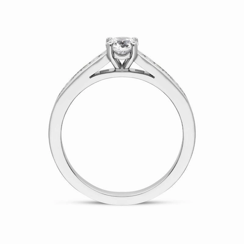 Platinum 0.68ct Diamond Brilliant Cut Ring
