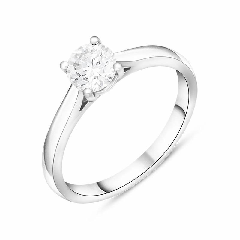 Platinum 0.70ct Diamond Brilliant Cut Solitaire Ring