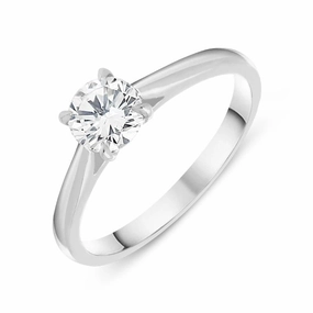 Platinum 0.70ct Diamond Brilliant Cut Solitaire Ring