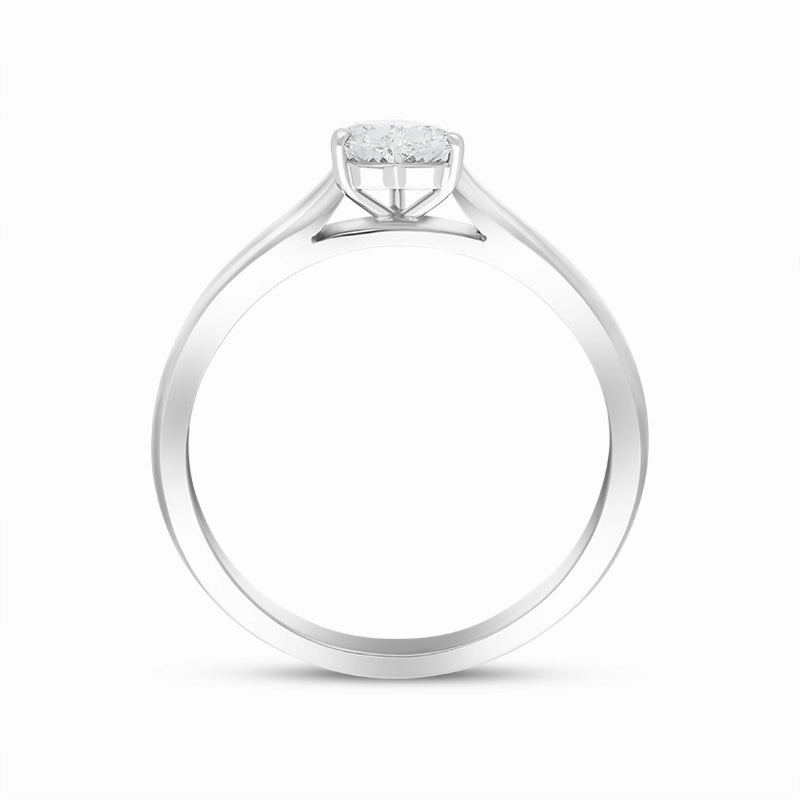 Platinum 0.71ct Diamond Heart Cut Solitaire Ring