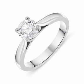 Platinum 0.72ct Diamond Brilliant Cut Solitaire Ring