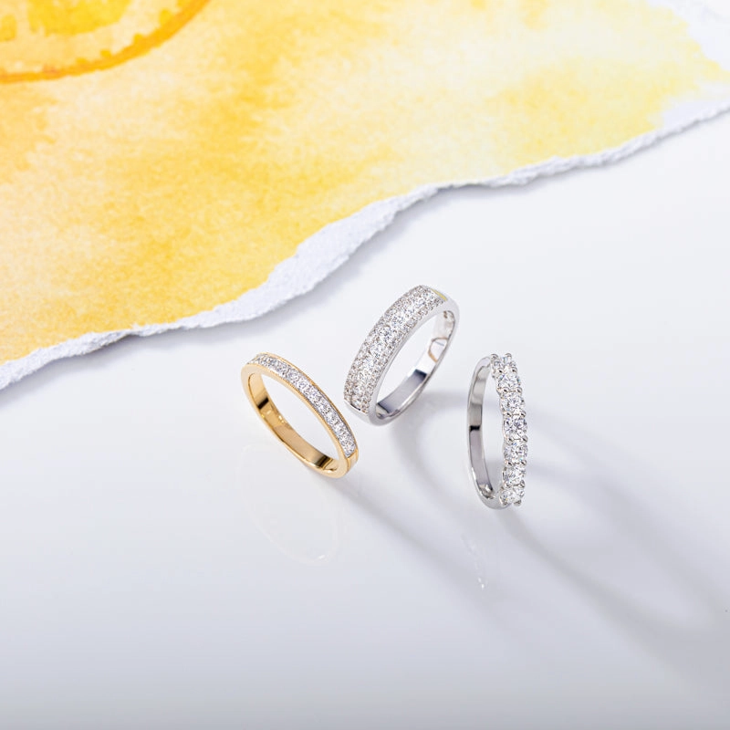Platinum 0.72ct Diamond Brilliant Cut Wedding Half Eternity Ring