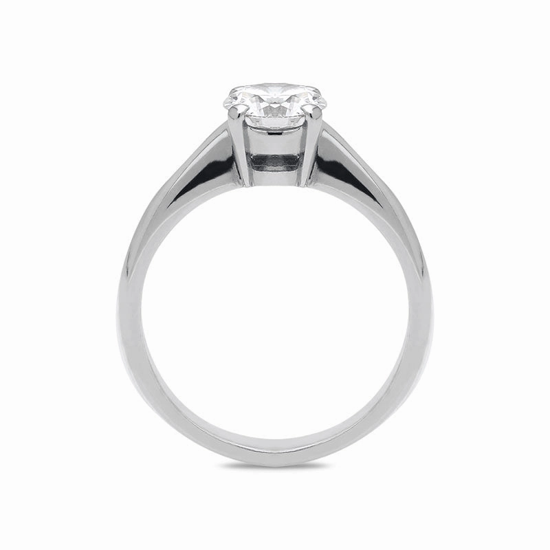 Platinum 0.72ct Diamond Round Brilliant Cut Solitaire Ring