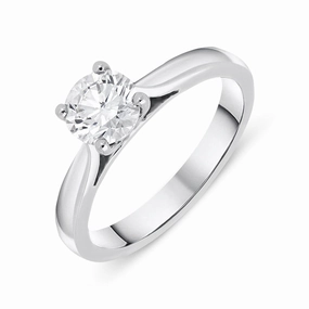Platinum 0.73ct Diamond Brilliant Cut Solitaire Ring