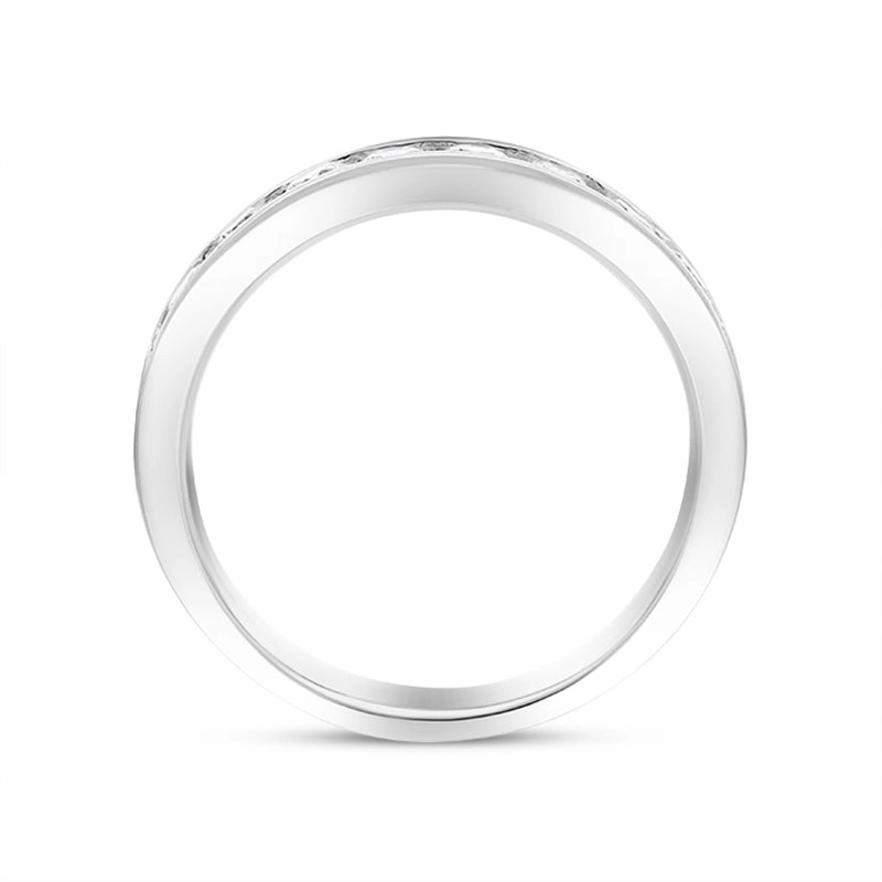 Platinum 0.75ct Diamond Channel Set Half Eternity Ring