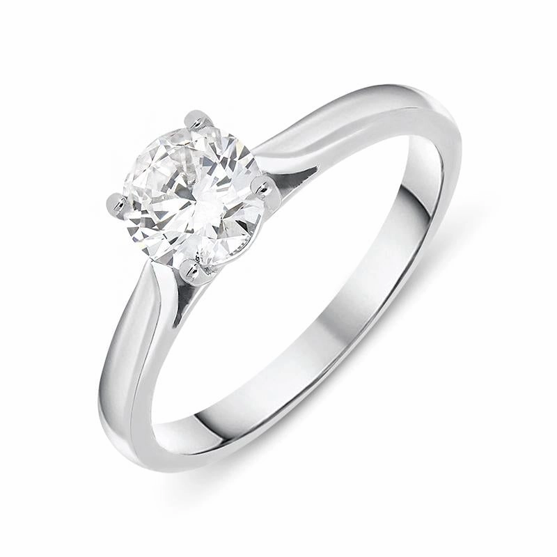 Platinum 0.80ct Diamond Brilliant Cut Solitaire Ring