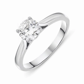 Platinum 0.80ct Diamond Brilliant Cut Solitaire Ring