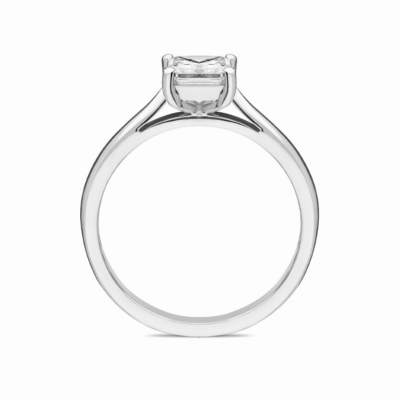 Platinum 0.80ct Diamond Princess Cut Solitaire Ring