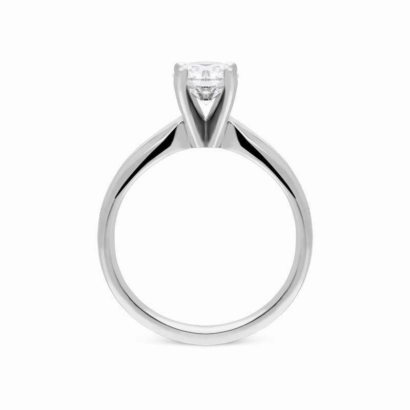 Platinum 0.80ct Diamond Solitare Ring D