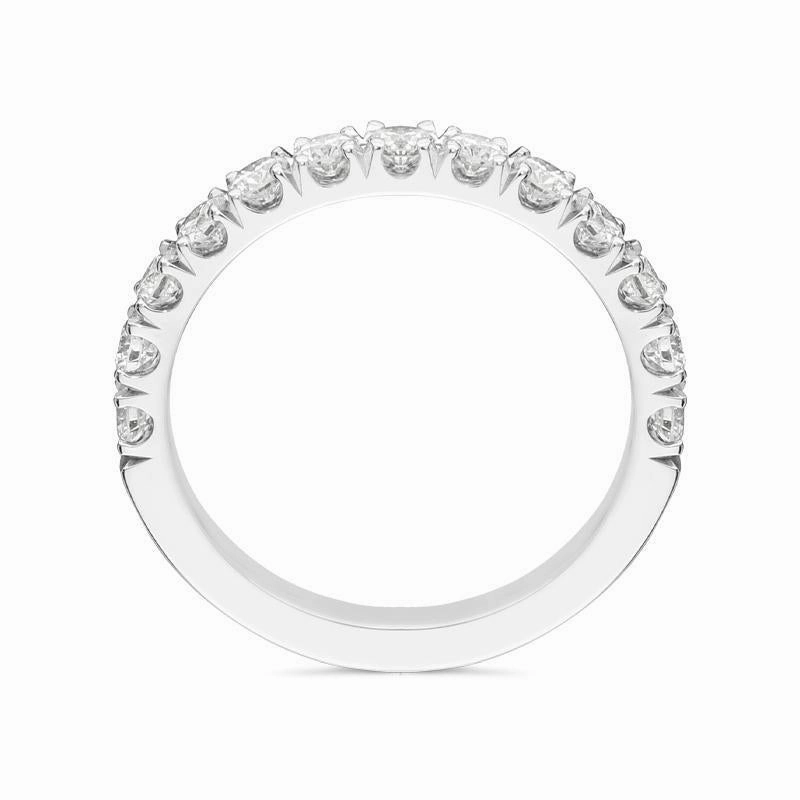 Platinum 0.86ct Diamond Brilliant Cut Wedding Half Eternity Ring