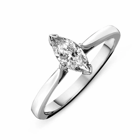 Platinum 1.00ct Diamond Marquise Solitaire Ring