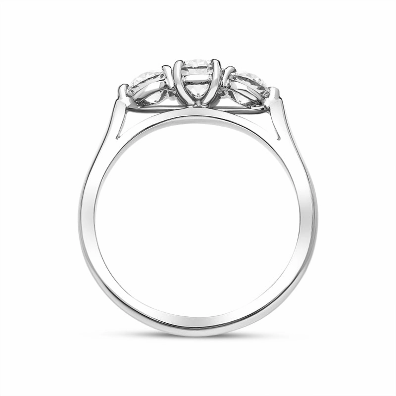 Platinum 1.01ct Diamond Three Stone Ring