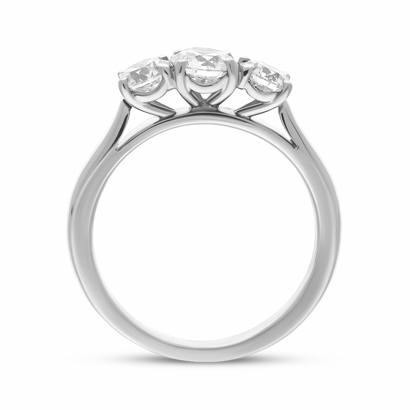 Platinum 1.03ct Diamond Three Stone Ring