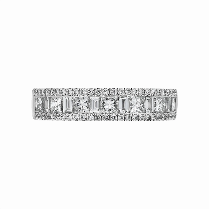 Platinum 1.08ct Diamond Half Eternity Ring