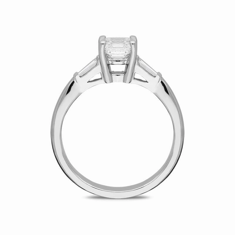 Platinum 1.14ct Diamond Trilogy Ring