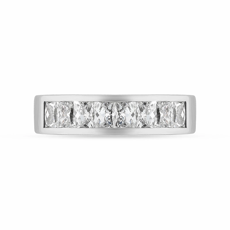 Platinum 1.16ct Diamond Channel Set Half Eternity Ring