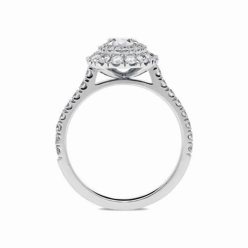 Platinum 1.27ct Diamond Double Halo Ring