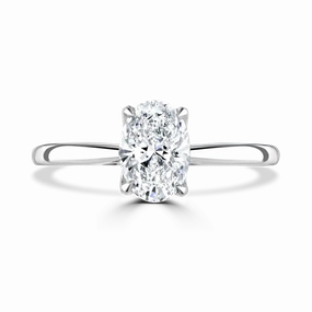 Platinum 2ct Oval Cut Laboratory Grown Diamond Solitaire