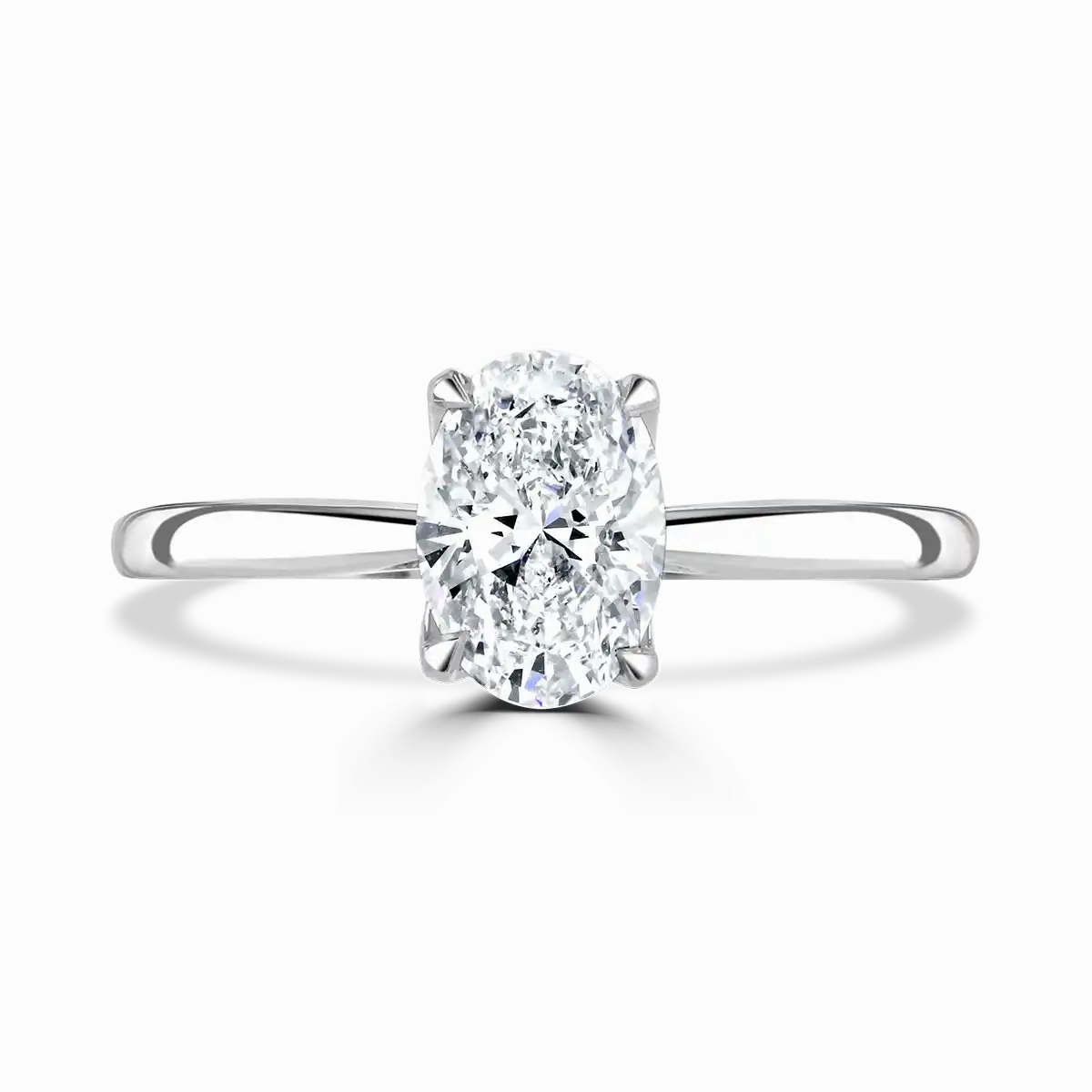 Platinum 2ct Oval Cut Laboratory Grown Diamond Solitaire