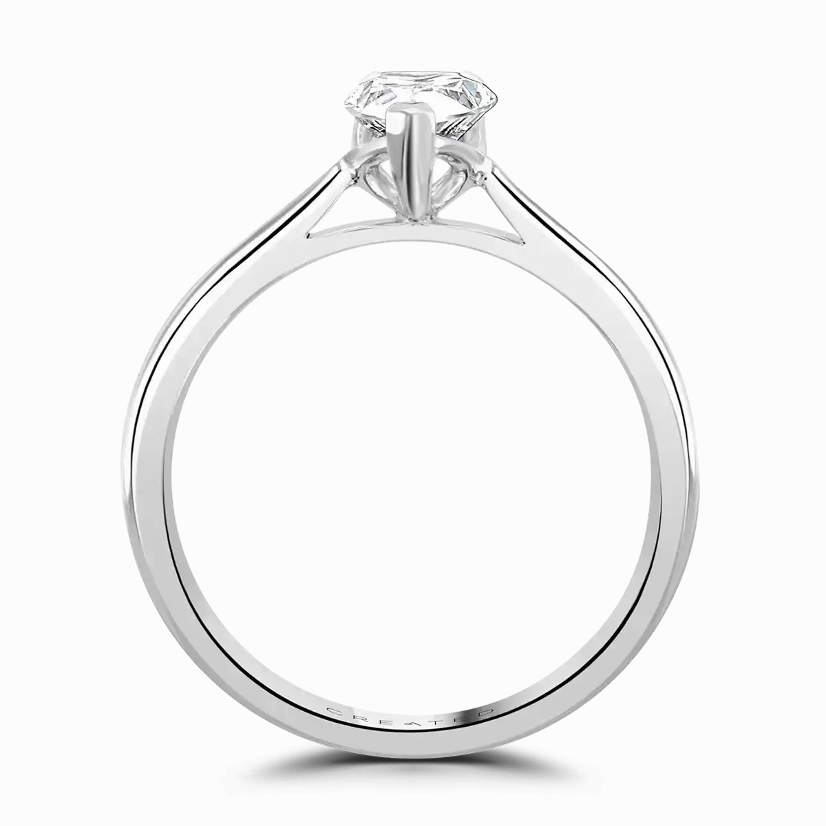 Platinum 2ct Pear Cut Laboratory Grown Diamond Solitaire