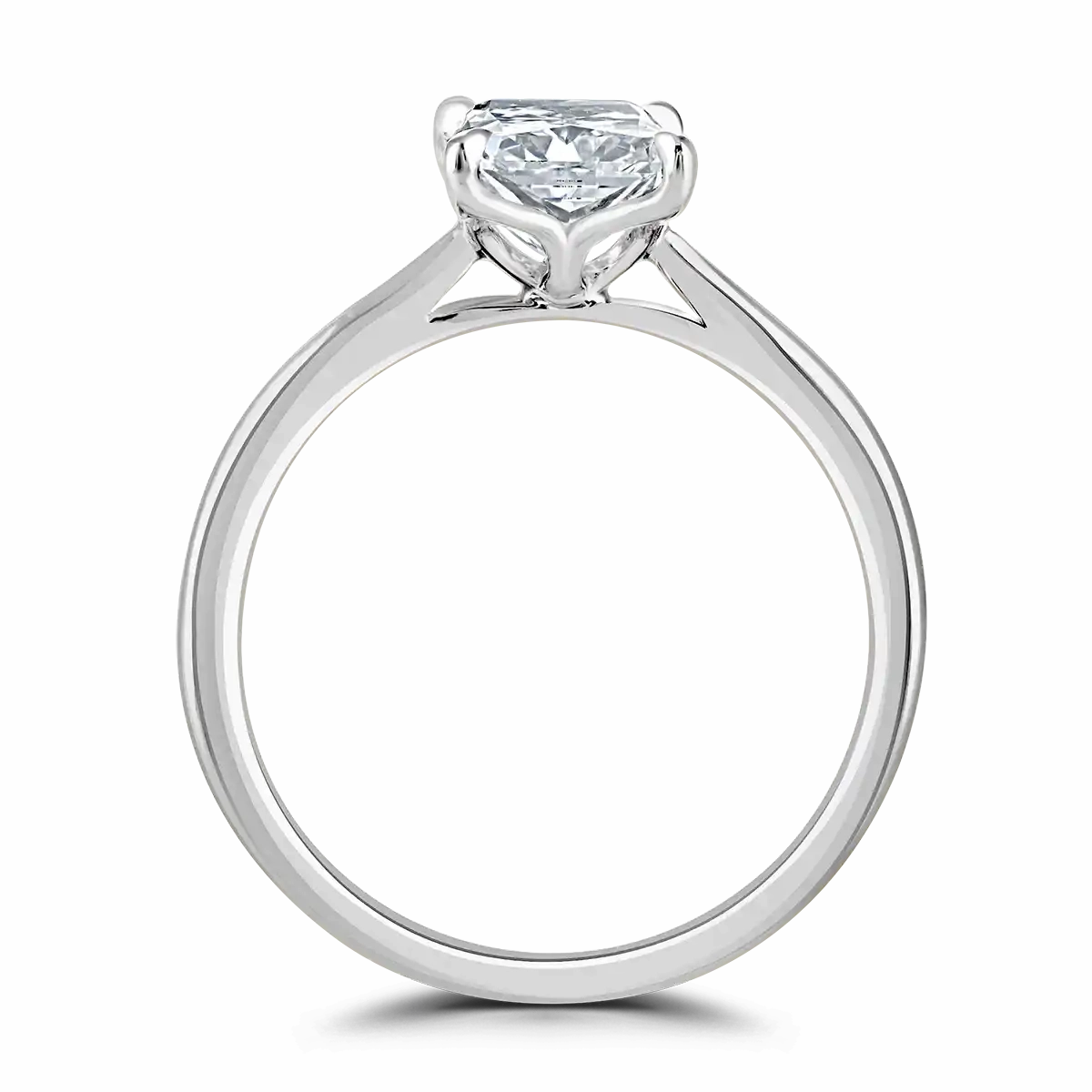 Platinum 2ct Radiant Cut Laboratory Grown Diamond Solitaire