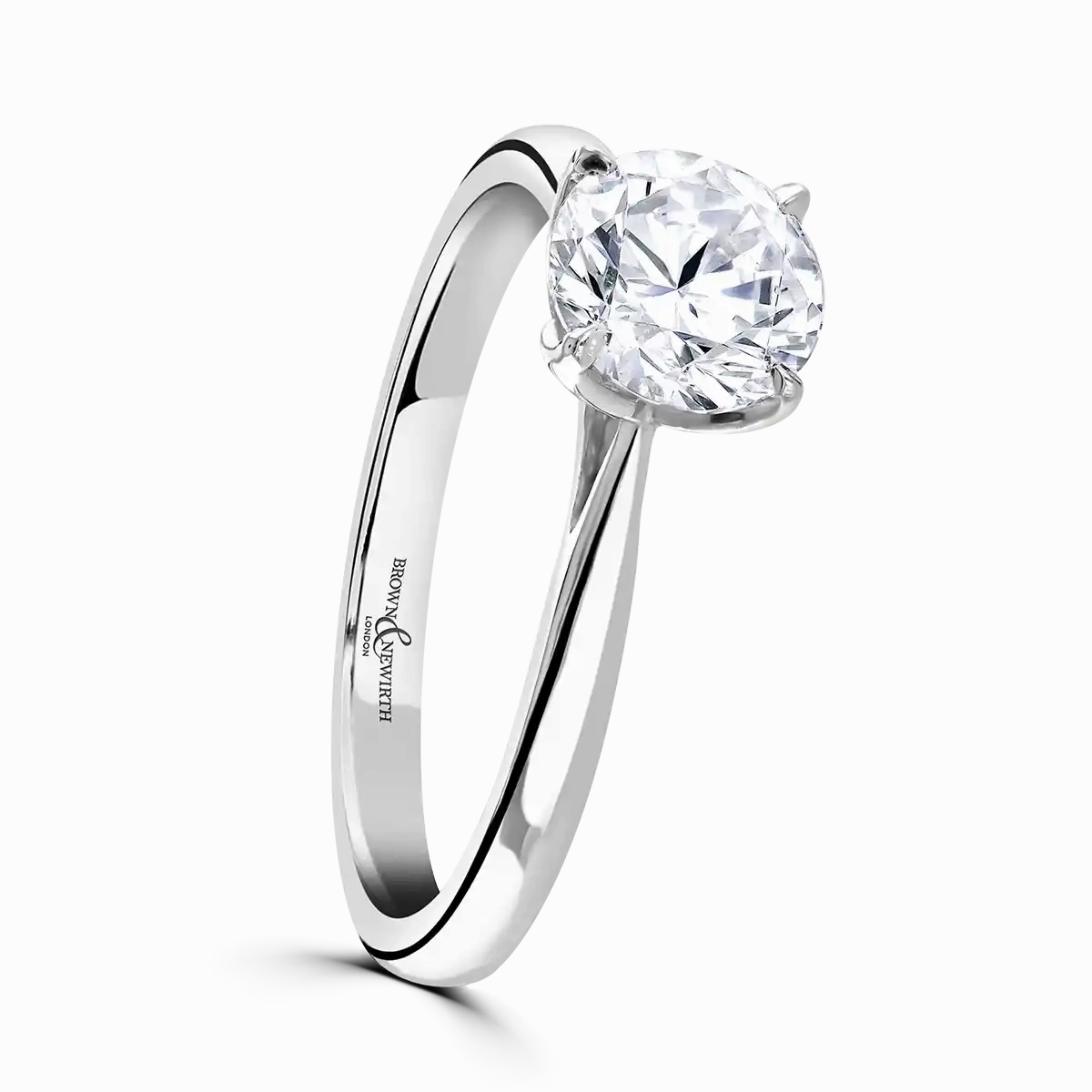 Platinum 2ct Round Brilliant Cut Laboratory Grown Diamond Solitaire