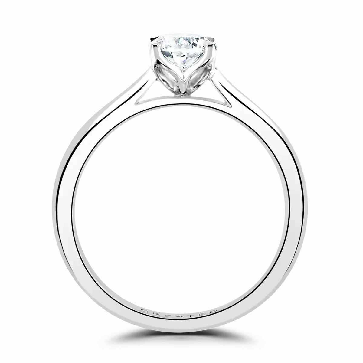 Platinum 3ct Oval Cut Laboratory Grown Diamond Solitaire