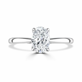 Platinum 3ct Oval Cut Laboratory Grown Diamond Solitaire